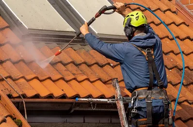 Démoussage et hydrofuge de toiture à Galluis